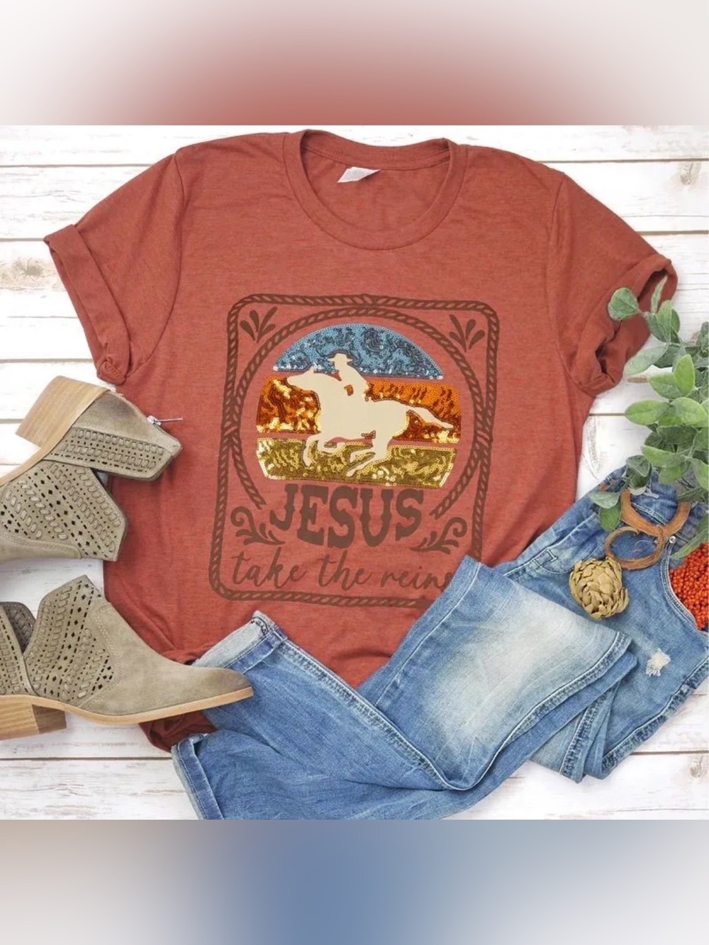 New Jesus take the cowboy shirt sequence med or large